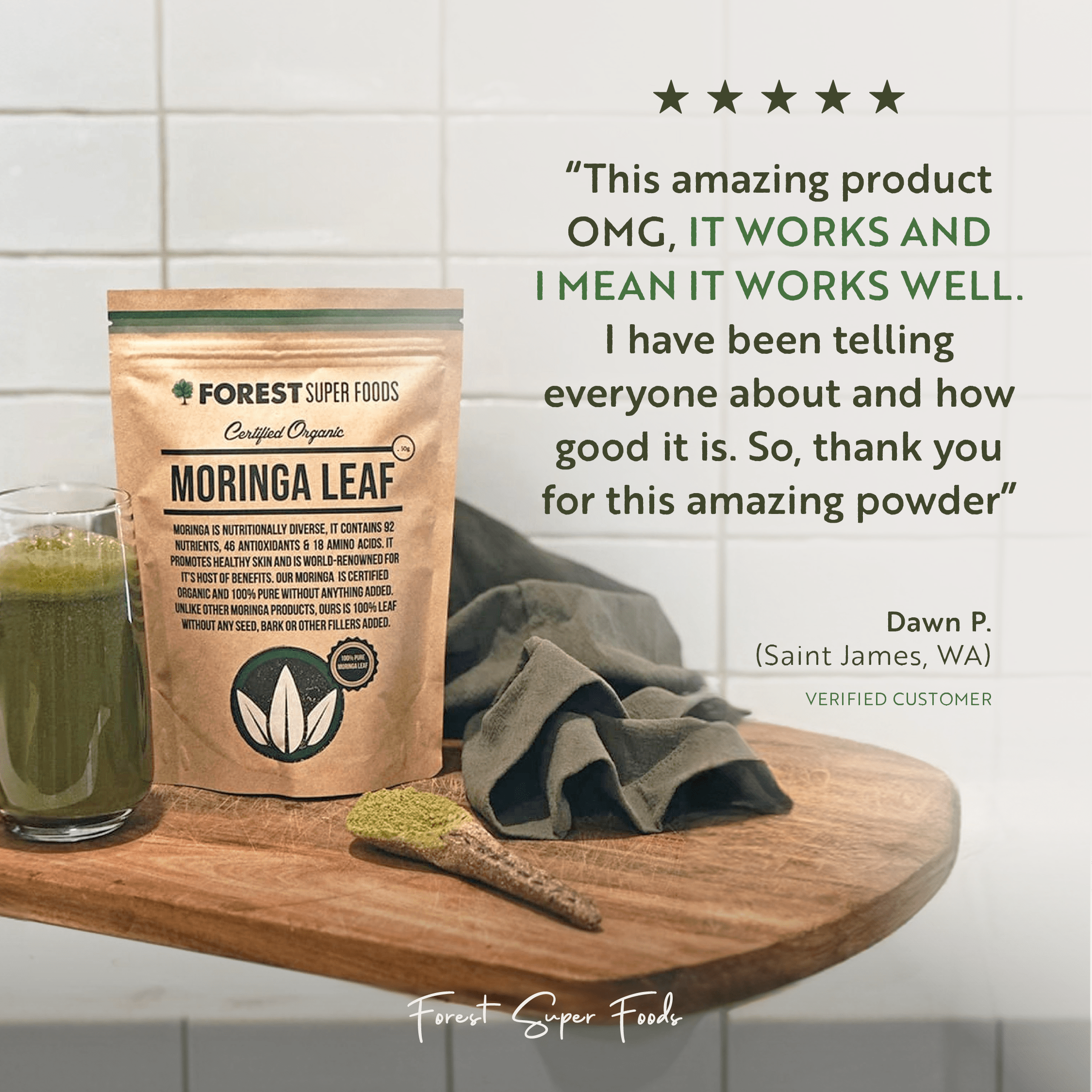 Mini Organic Moringa Leaf Powder